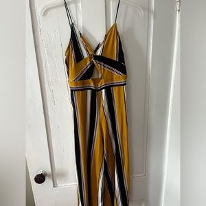 Striped Yellow and Black jump suit
